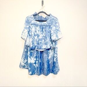 Given kale tie dye skirt and crop top